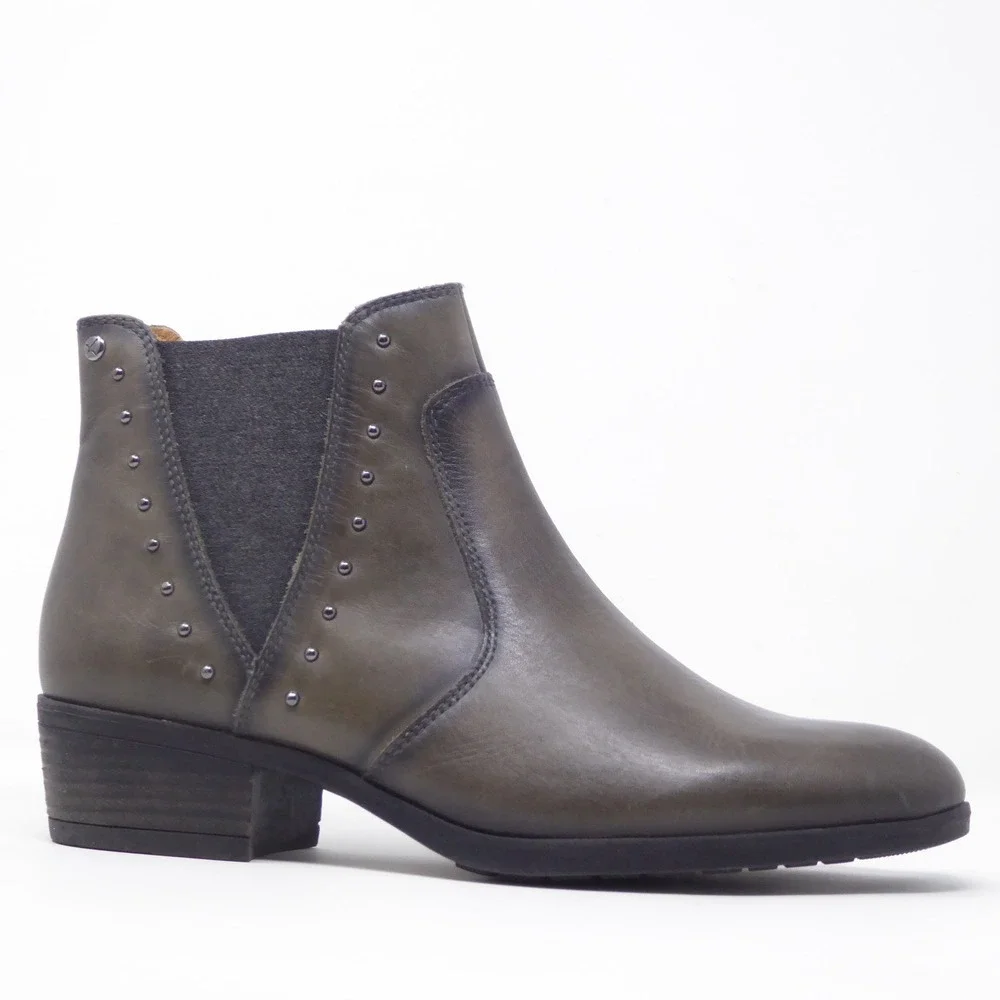 Pikolinos Daroca Women Ankle Boots Olive Green Studded Leather 39 EU / 8.5 US